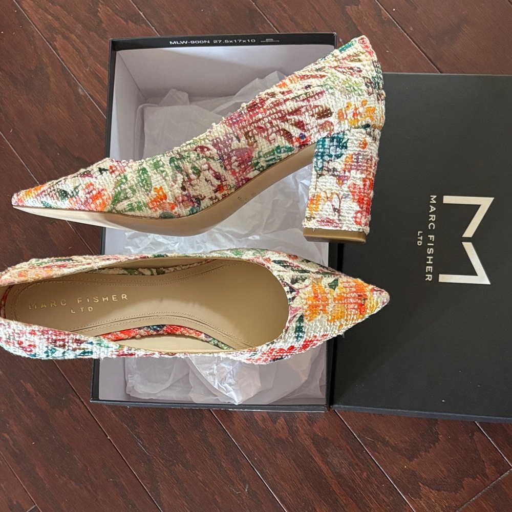 Marc Fisher Colorful Tweed Heels
